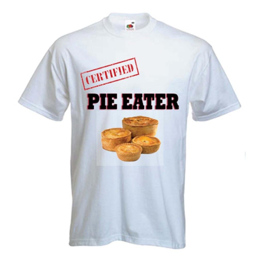 Tribal T-Shirts Men's White Certified Pie Eater T-Shirt (Xxxl)