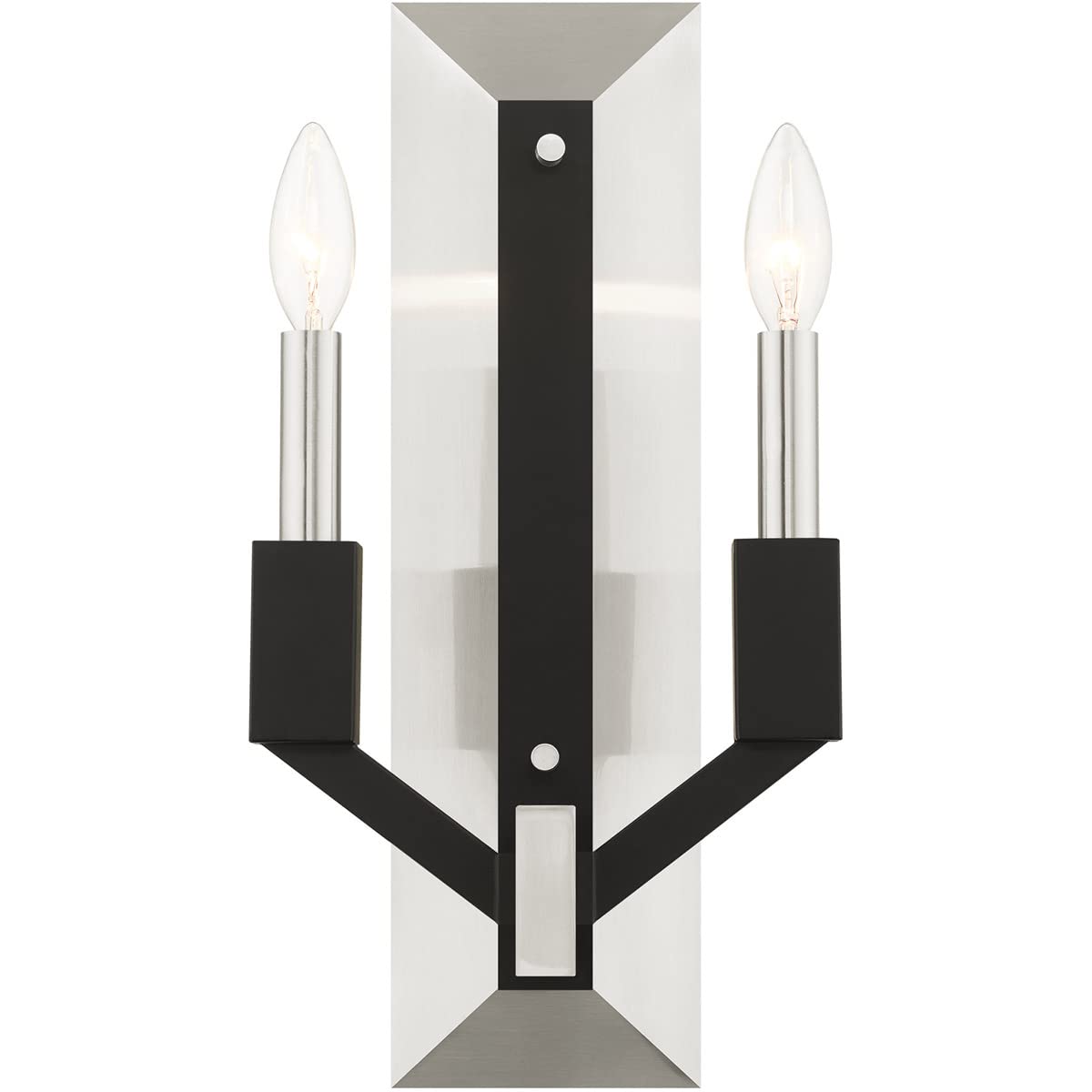 Livex Lighting 51162-91 Beckett 2 Light 8 inch Brushed Nickel ADA ADA Double Sconce Wall Light