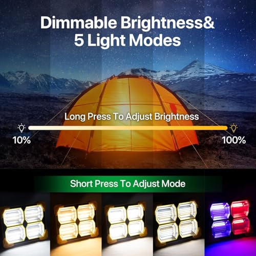 Image of RENMAX Solar Flood Light IP66 Waterproof 50W LED |Portable Cordless Rechargeable| 5-Hours Working| White-Warm White- Red Blue Blinker| for Home, Camping, Travel, Car, Garden, Balcony, Courtyard -1Pc