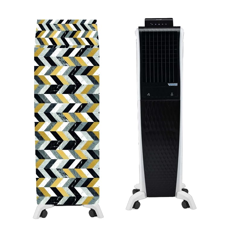 Image of Cooler Cover Compatible for Symphony Diet 3D 55i+ 55-Litres Air Cooler Waterproof, Dustproof, Size (HxWxD) 134.62X41.91X48.26 Cm, Tile Design.