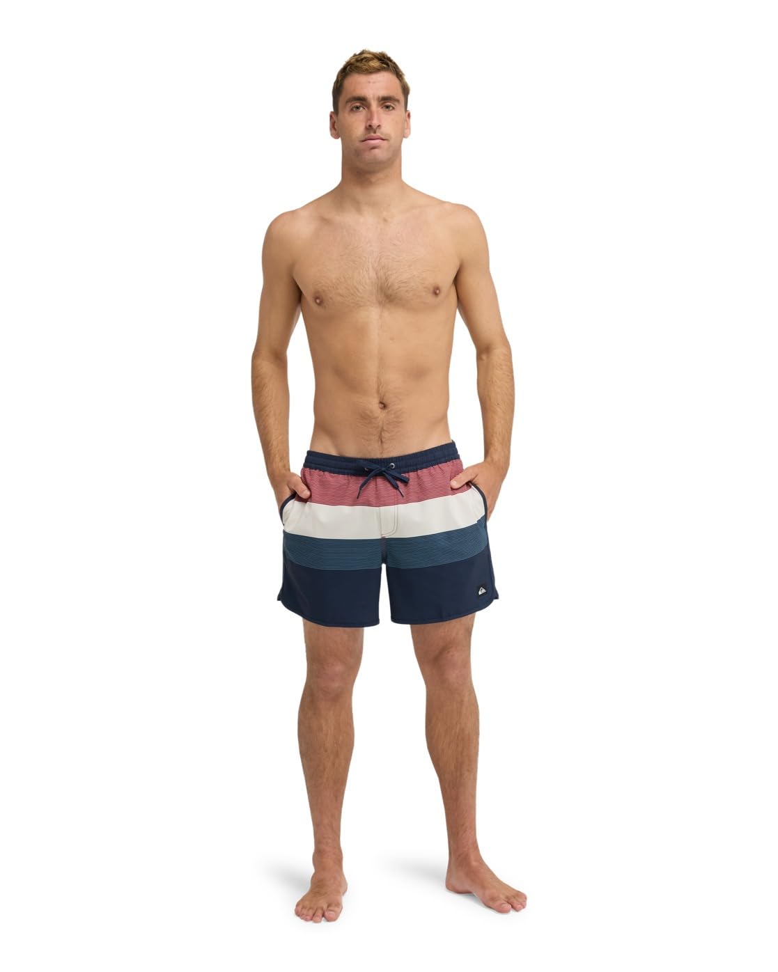 Quiksilver Stretch Scallop Volley 16" - Short de Natación - Hombre - Azul.