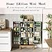 HOLTICO 45'' Kitchen Food Pantry Storage Cabinet with Doors and Adjustable Shelves for Kitchen,Dining Room,Living Room and Garage,Gold Lines and Legs,Green.