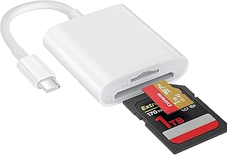 USB C to Micro SD TF Memory Card Reader, USB C to SD Card Reader Adapter Compatible with Pad Pro, MacBook Pro/Air,Chromebook,USB Camera Card Reader Adapter for XPS,Galaxy and More USB C Devices