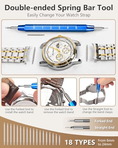 Image of EasyTime Watch Repair Kit 149IN1: Watch Link Removal & Battery Replacement | Complete Watch Repair Tools & Kits - Easy to Repair Your Watch with Back Case Opener, Spring Bar, Manual - An Ideal DIY Gift