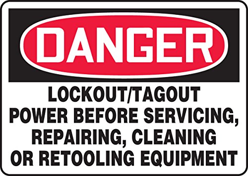 Panneau Danger Lockout Tagout adhésif 25x35 cm pour coupure électrique MLKT280XV