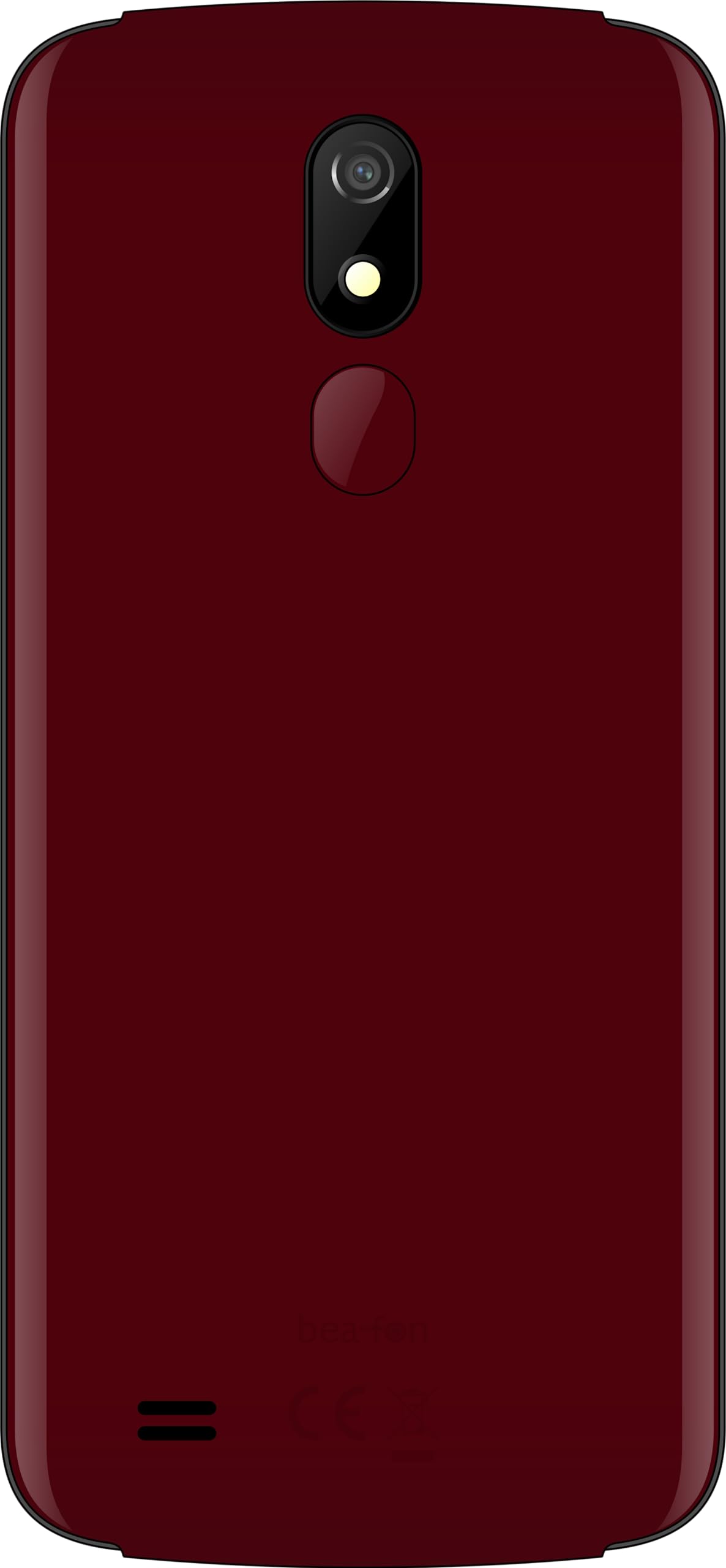 Beafon, M7 Lite Premium, Smartphone, Seniorenhandy, SOS Notruftaste, Sicherheitszone, Hörgerätekompatibel, Touchdisplay 5,5" Zoll (13,97cm), 4 G, Farbe weinrot