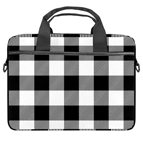 Funda protectora portátil 14 pulgadas maletín messenger de hombro con estampado geométrico grid