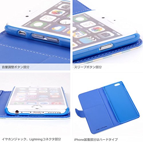 Amazon.co.jp: BOOK型 iPhone6/6Sケース ニャンちゅうストライプ