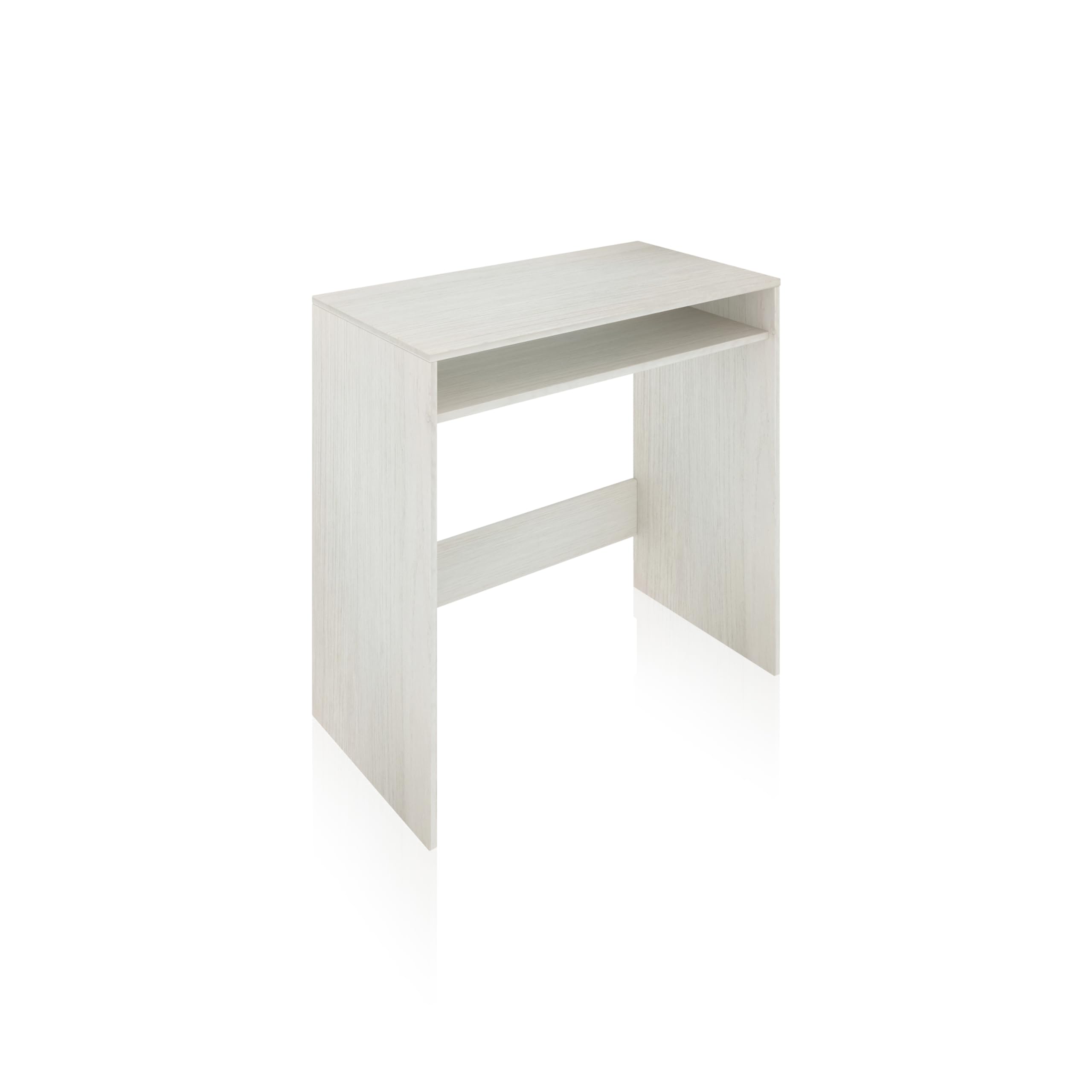 duehome | Escritorio, Mesa de Ordenador, Mesa Juvenil, Modelo Dax, Acabado en Color Blanco Alpes, Medidas: 79 cm (Ancho) x 43 cm (Fondo) x 79 cm (Alto)