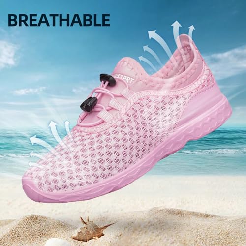 Image of DOUSSPRT Water Shoes for Kids Boys Girls Quick Dry Beach Sports Swim Pool Aqua Shoes for Toddler /Little Kid /Big Kid
