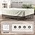 Outdoor Furniture Covers for 7/8/9 Pieces Set - Waterproof 600D Oxford Fabric Patio Cover for 7/8/9 PCS Sets Sectional Sofa Couch Dining Rocking Swivel Chairs Ottomans Coffee Table – XXL/Cream Beige