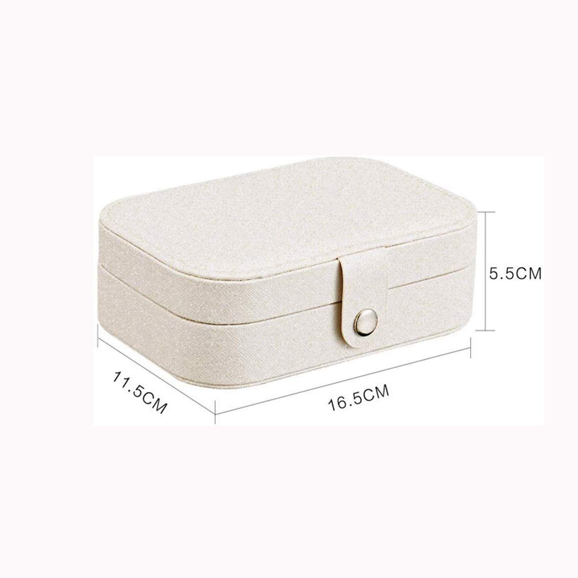 Caja de Almacenamiento para joyería, joyero de Piel sintética para niñas, Maleta de joyería portátil, estantes de Almacenamiento para Anillos