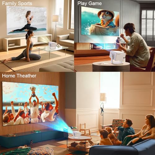 Image of TP350 NTV Smart Projector 1080P Full HD 4K Support| Official Netflix Licensed, Android 13, WiFi 6 & Bluetooth 5.2, Auto & Electric Focus with Voice Remote, 40-120 Inch Home Theater Projector