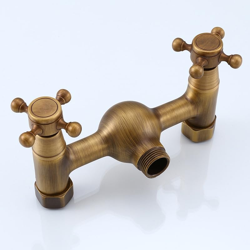 Mitigeur de douche rétro robinet baignoire mural double levier