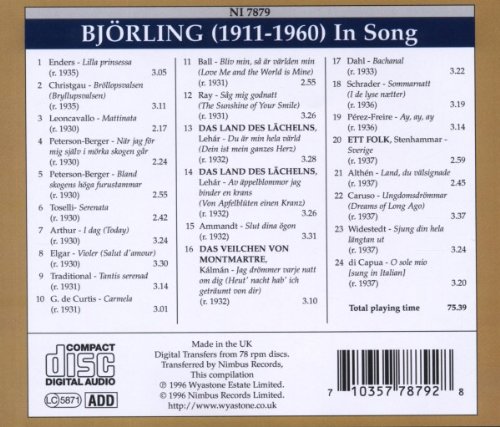 In Song (1930-1937)