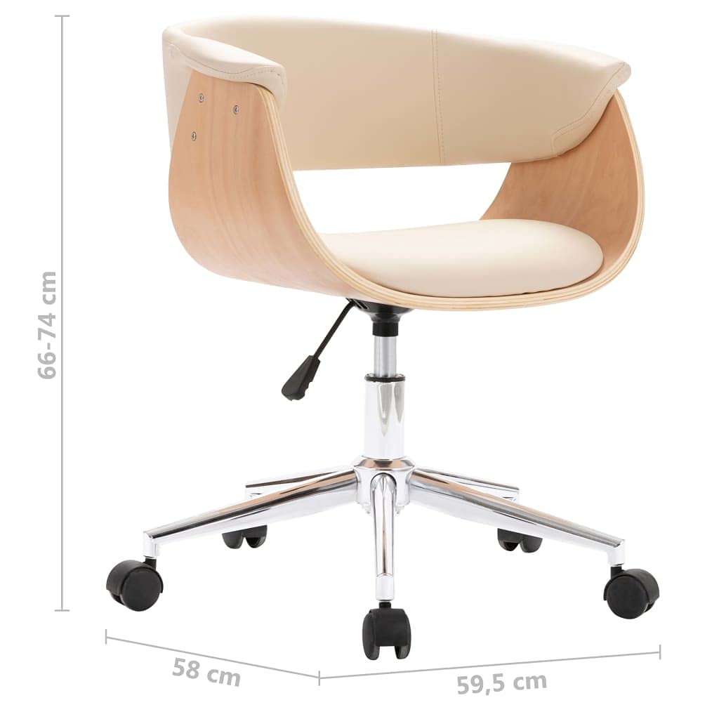 Generico Sedie da Pranzo Girevoli 2 pz Crema in Similpelle,Mobili,Sedie,Sedie per Cucina e Sala da Pranzo,Crema,20.44 kg,3054878