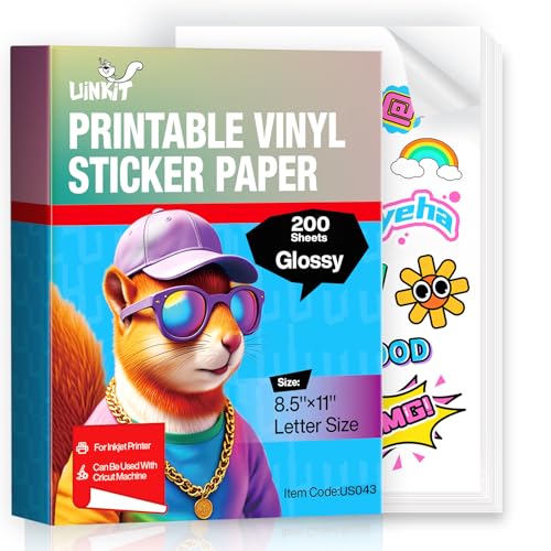 Papier autocollant vinyle brillant étanche contre les bavures d'encre