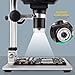 Microscopes Equipment 1200X Digital Microscope, LCD Industrial Electronic Illuminated Microscope 12MP 7 Inch for PCB Soldering Repair Tool(with Battery Type)