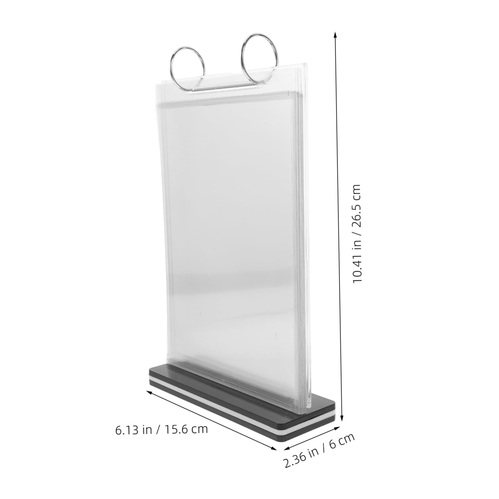 SOESFOUFU Acrylic Menu Stands for Display 6 Page Vertical Flyer Stand Sign Holder Base Multi-use Paper Holder