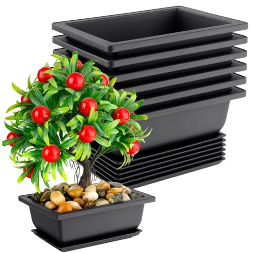 Bac de drainage plastique rectangulaire pot de fleur intérieur extérieur 6x