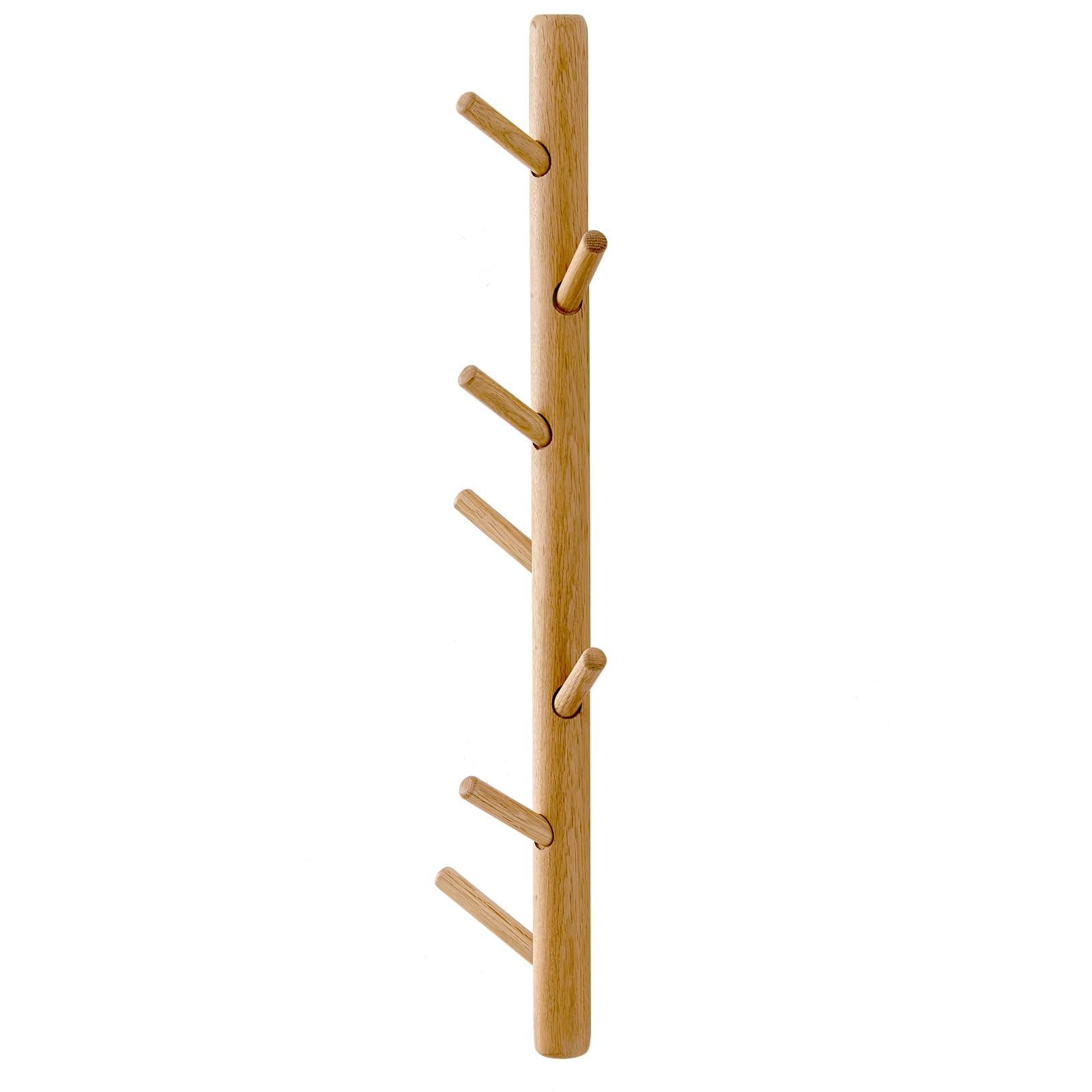 Porte-Manteau Mural 70 cm, Porte-Chapeau Vertical pour Mur, Arbre À Crochets Moderne en Bois Pour Chapeaux, Vestes, Sacs, Entrée, Chambre À Coucher