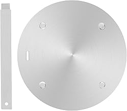 11inch Stainless Steel Induction Cooktop Mat, Induction Converter Heat Diffuser Simmer Ring Plate, Induction Cooktop Heat Diffuser Induction Plate with Handle Adapter Converter (16cm/6.3inch)