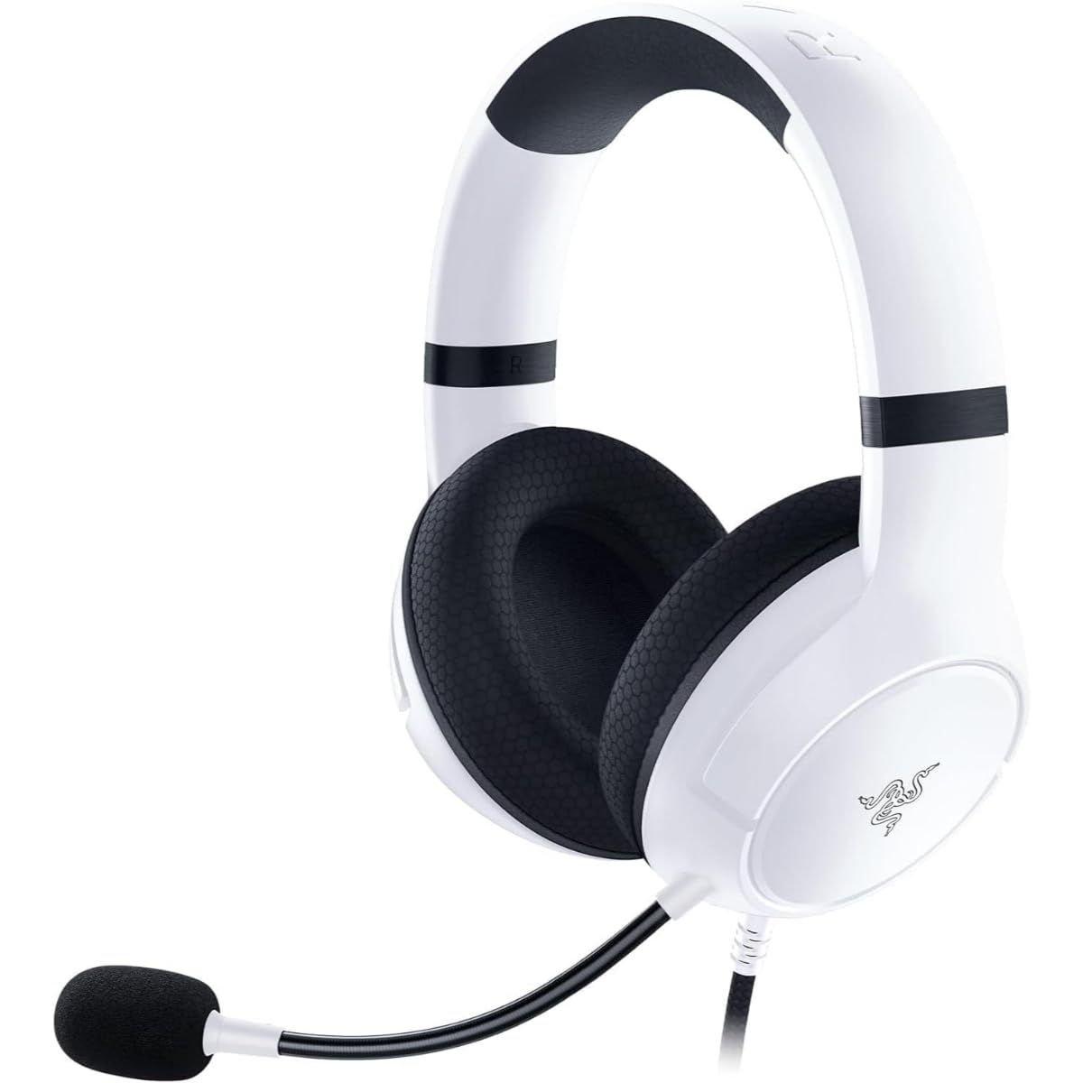 Razer Kaira X Wired Headset for Xbox Series X|S, Xbox One, PC, Mac & Mobile Devices: Triforce 50mm Drivers - HyperClear Cardioid Mic - Flowknit Memory Foam Ear Cushions - On-Headset Controls - White