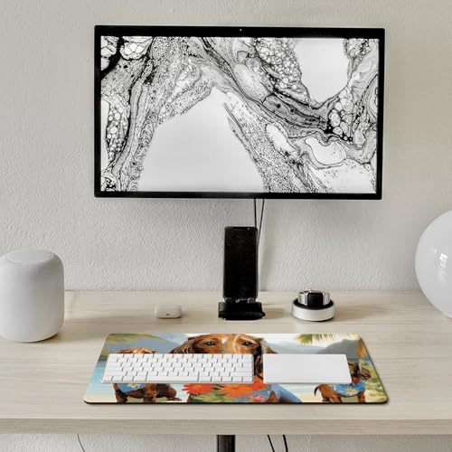 Mouse pad grande con base antideslizante blanco miniatura 7