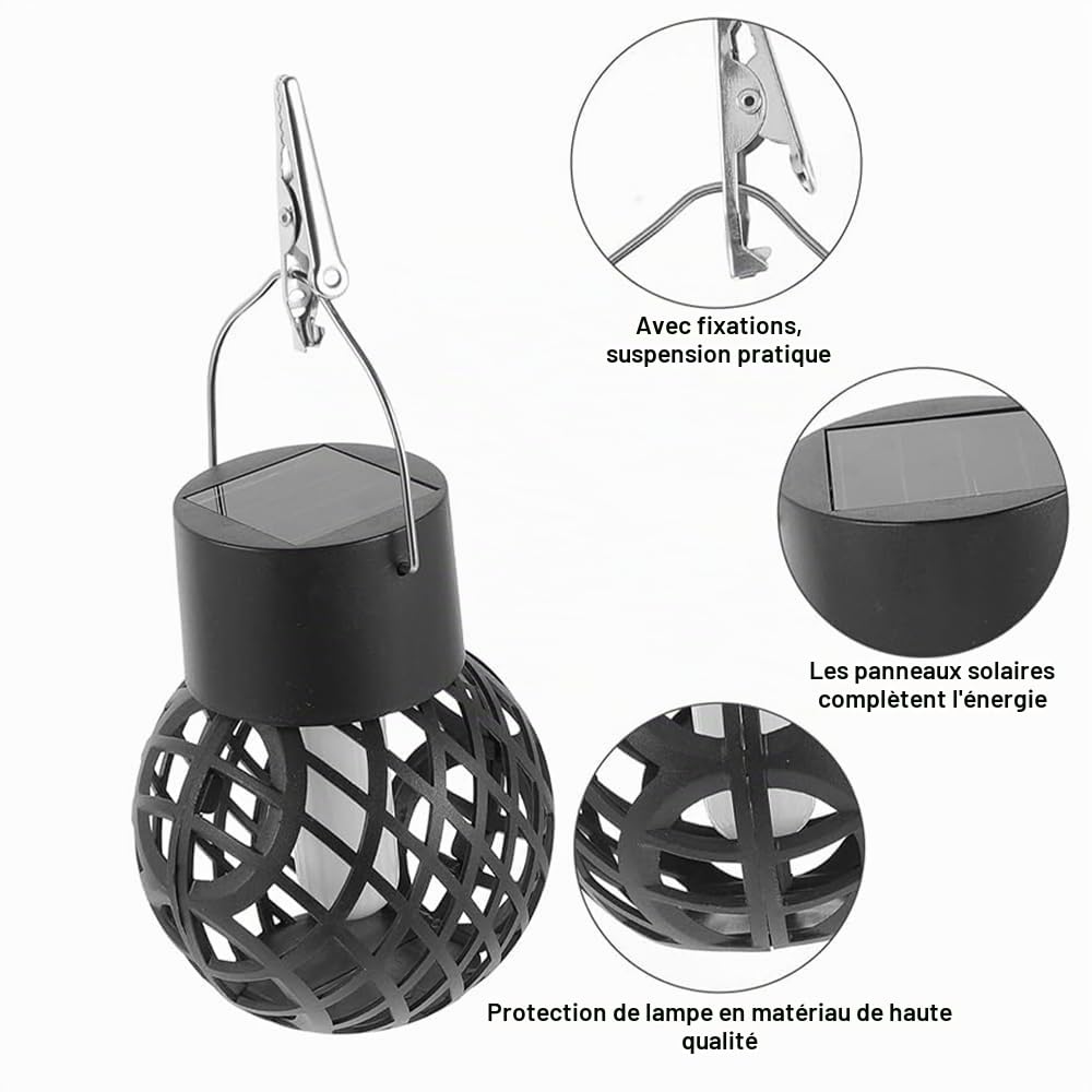 8 Pièces Lampes Solaires Suspendues,Petites lanternes LED à suspendre IP65 Étanche,Lanterne Solaire de Jardin,Lumière Solaire Extérieur Suspendue,Solaires Lanternes pour Patio Terrasse Cour Table Fête