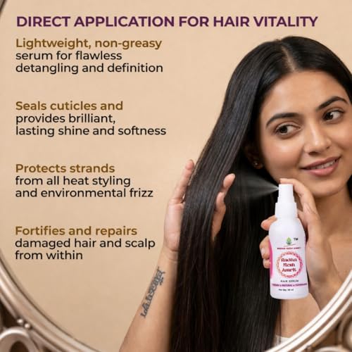 Image of Hair Care Kit | Herbal Hair Oil, Hair Serum & Neem Wooden Comb | Supports Hair Growth, Reduces Hair Fall & Frizz | For Dry, Damaged Hair | Men & Women