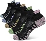 Heyoboy Womens Ankle Anti-blister Thick Cushioned Wicking Odor Resist Athletic Running Socks 5 Pairs