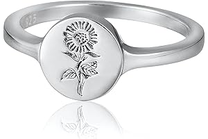 Sterling Silver Sunflower Rings