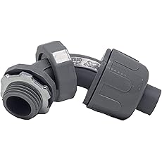 Liquid Tight Conduit and Connector Kit, 1 Inch Electrical Conduit Type B,100ft, Flexible Nonmetallic Conduit with Straight and Right Angle Conduit Connector, UL Listed