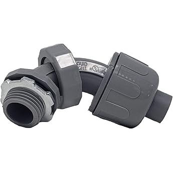 Liquid Tight Conduit and Connector Kit, 1 Inch Electrical Conduit Type B,100ft, Flexible Nonmetallic Conduit with Straight and Right Angle Conduit Connector, UL Listed