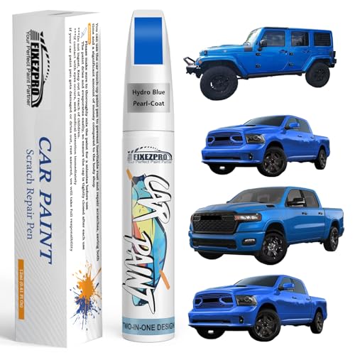 Image of Hydro Blue Pearl-Coat(PBJ /MBJ) Touch Up Paint for Ram, Exact Color Match Car Paint Scratch Repair Remover Pen Kit Fix Vehicle Chips and Automotive Nicks Scuff