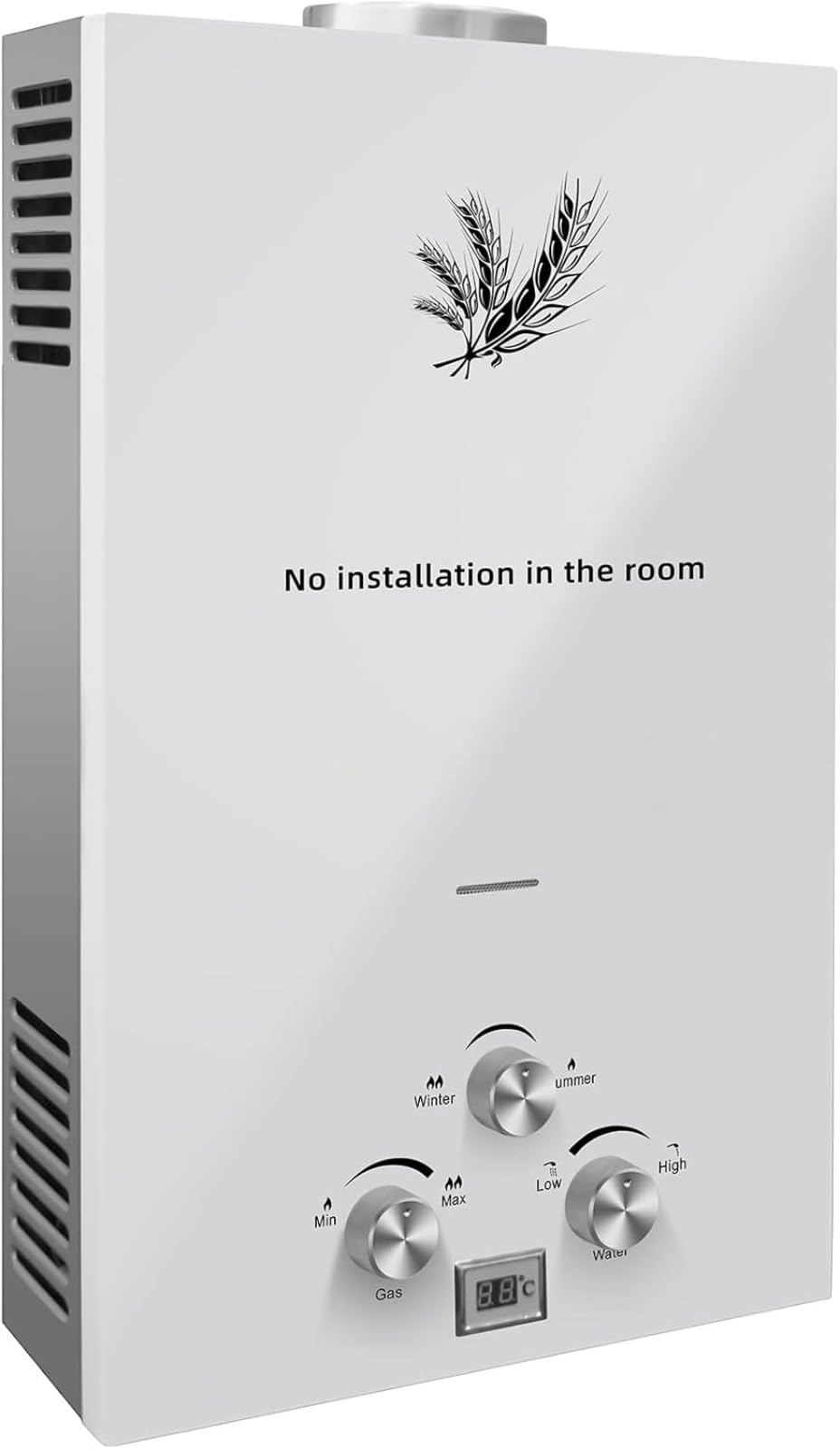 18L 36KW Gas Durchlauferhitzer LPG Warmwasserbereiter Durchlauferhitzer Warmwasserspeicher Heißwasserbereiter Boiler Tankless Instant Boiler für Zuhause, Wohnmobile, Kabinen, Scheunen (18L 36KW)