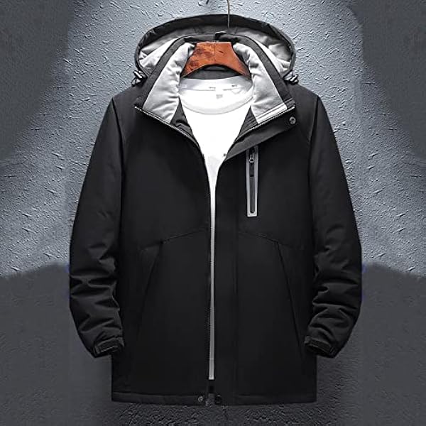 Zhiyao Heren regenjassen jas outdoor regenjas vrijetijdsjas capuchon regenjas met waterdichte opvouwbare hardshell regenjas ritssluiting lichte jas voor picknick trekking camping