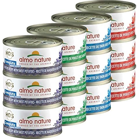 almo nature HQS Complete Variety Pack Wet Cat Food 2.47oz / 70g x 24, Blue Cover