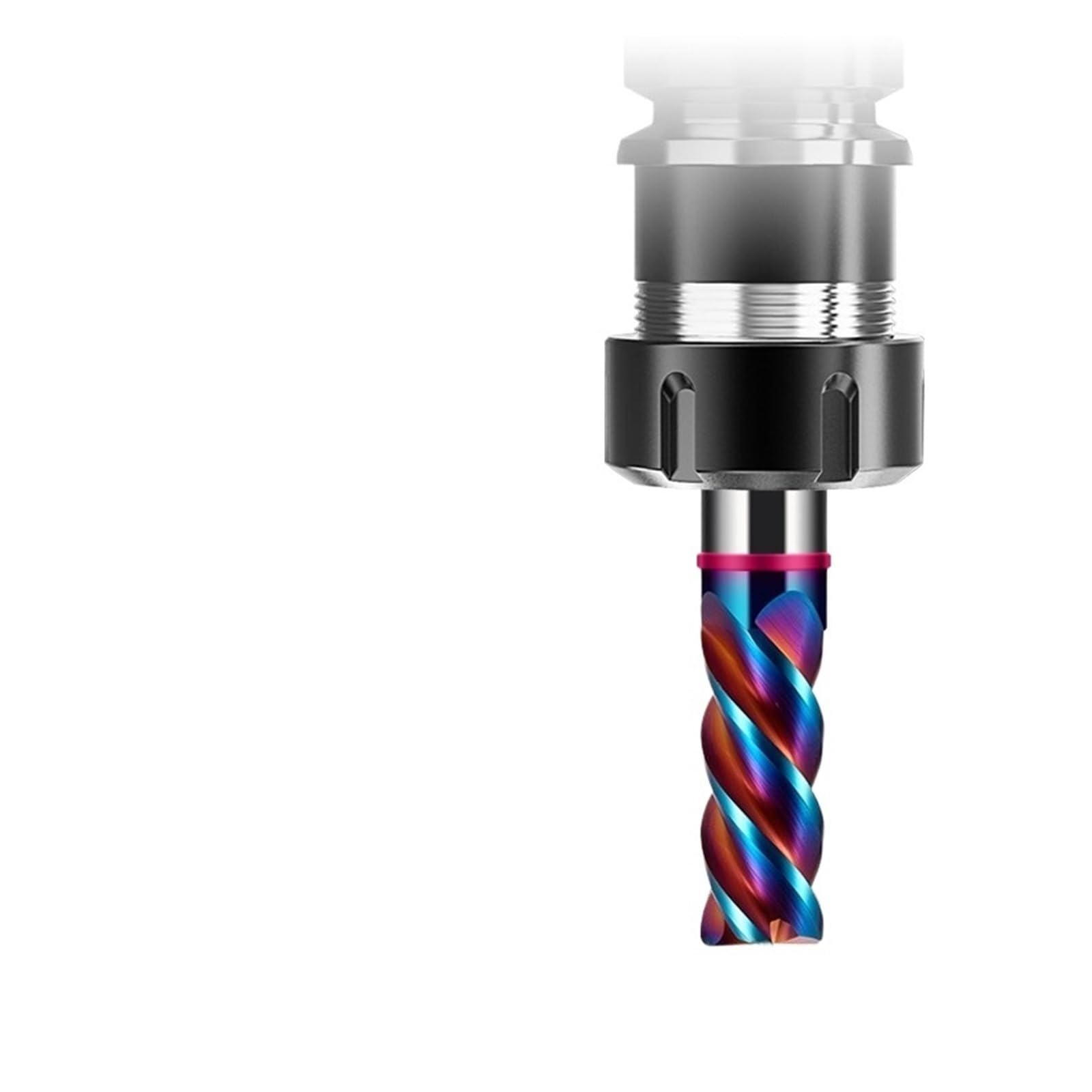 Frese a punta tonda in acciaio al carburo di tungsteno con rivestimento nano blu, anello di colore 4F, per meccanica CNC TGP-HRC70 (8R1.0x20Cx8Dx60L)
