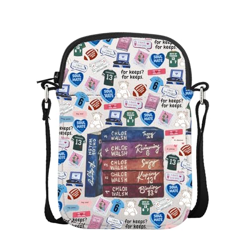 POFULL Book Lover Gift Booklish Merch Romance Book Inspired Crossbody Bag