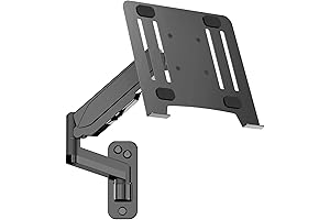 Gas Spring Laptop Wall Mount Arm: Premium 2-in-1 Wall-Mounted Laptop Stand with Tray