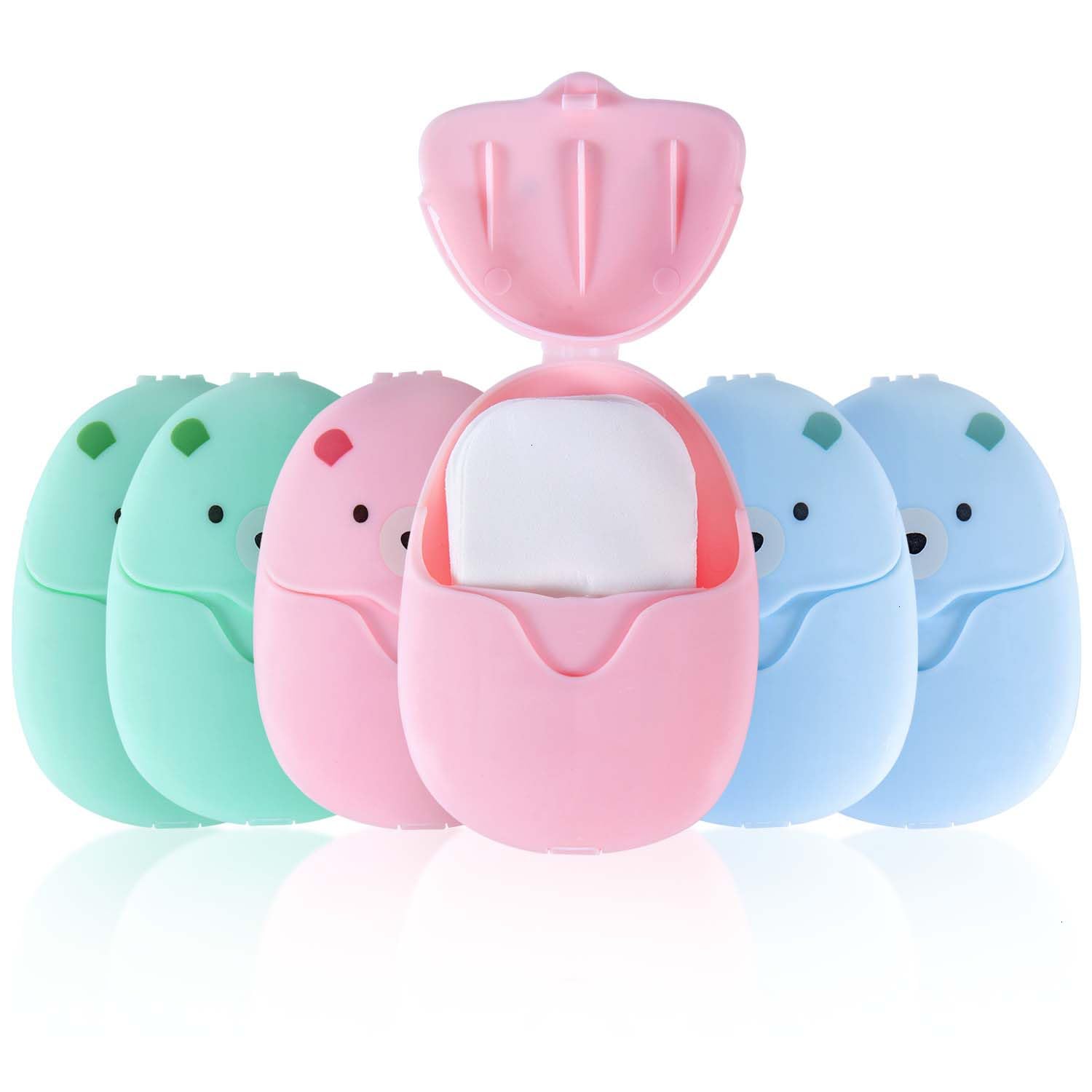 SenseYo 6 Boxes (300 Sheets) Mini Disposable Portable Travel Paper Hand Soap Sheets for Outdoor, Camping Hiking