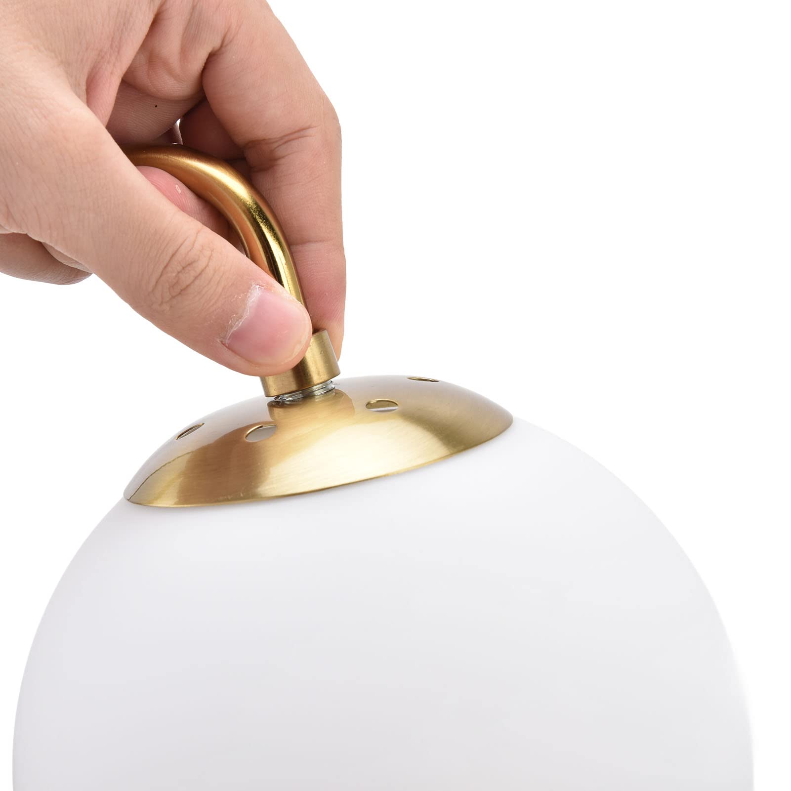 Cocoarm Nordic Szklana Kula Kinkiet LED żelazko i Matowe Szkło E27 Kinkiet 30,5 Cm wysokość 110 V do 240 V do Sypialni Salon Przedpokój Hotel