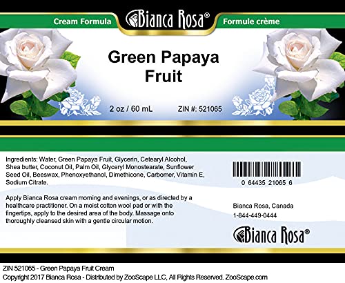 Bianca Rosa Green Papaya Fruit Cream (2 Oz, Zin: 521065) - 2 Pack #TOP1
