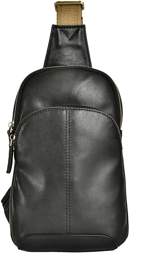 Close-fitting Chest Bag Small Crossbody Backpack Oil Leather Large Capacity Shoulder