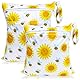 HOTLIKE Windeltasche, 2 Stück Wetbag Nasstaschen Wickeltasche Wäschesack Stoffwindeln Taschen, Wiederverwendbarem Wasserdicht Organiser Nassbeutel, Dry Wet Bags Fitness Reise Strand (Sonnenblume)