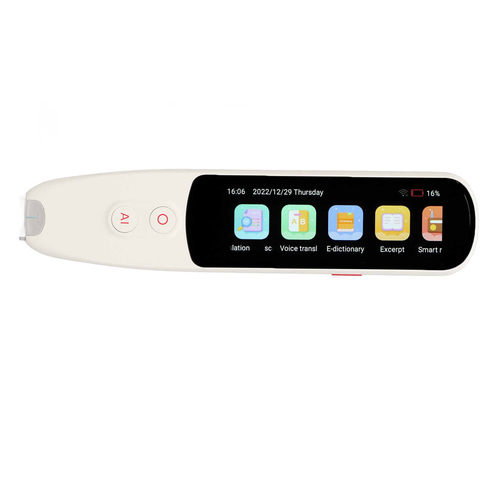 Focket Dispositivo Traduttore, Touch Screen Completo 134 Lingue Penna Scanner WiFi, Penna da Lettura con Traduzione Offline Connettività Bluetooth per Studenti Professionisti Viaggi