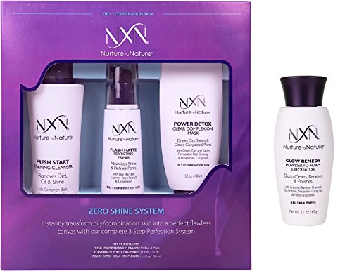 NxN Zero Shine Flawless Perfection Kit Natural 4-Piece Skin Care System for Oily/Combination Skin