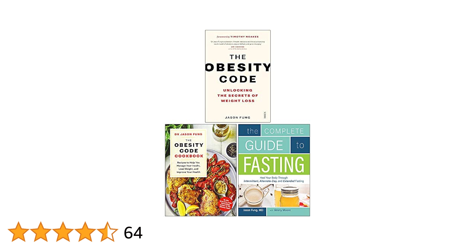 Jason Fung Collection 3 Books Set (The Obesity Code, The