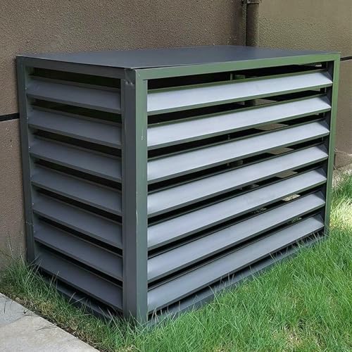 Clôture de climatiseur extérieur aluminium cache pompe à chaleur et fleurs